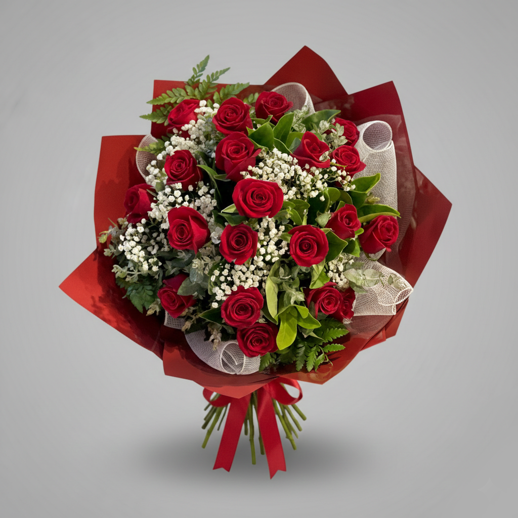 Heartbeat: The Romantic Red Rose Bouquet