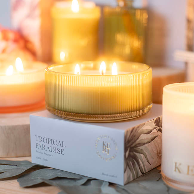 Scented Candle Indulgence 3-Wick Tropical Paradise 300g
