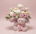 Pink Teddy & Blooms