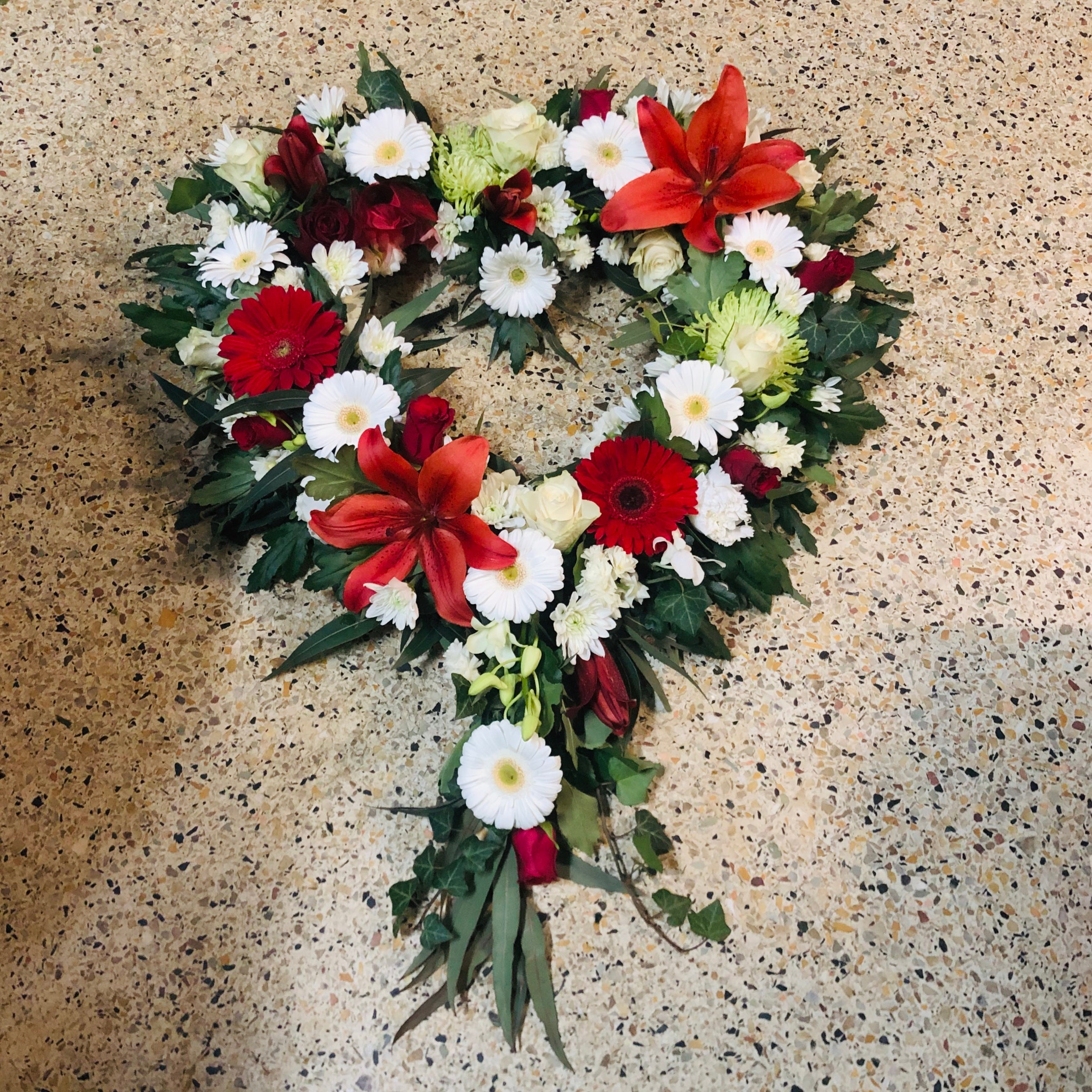 Heart Funeral Wreath