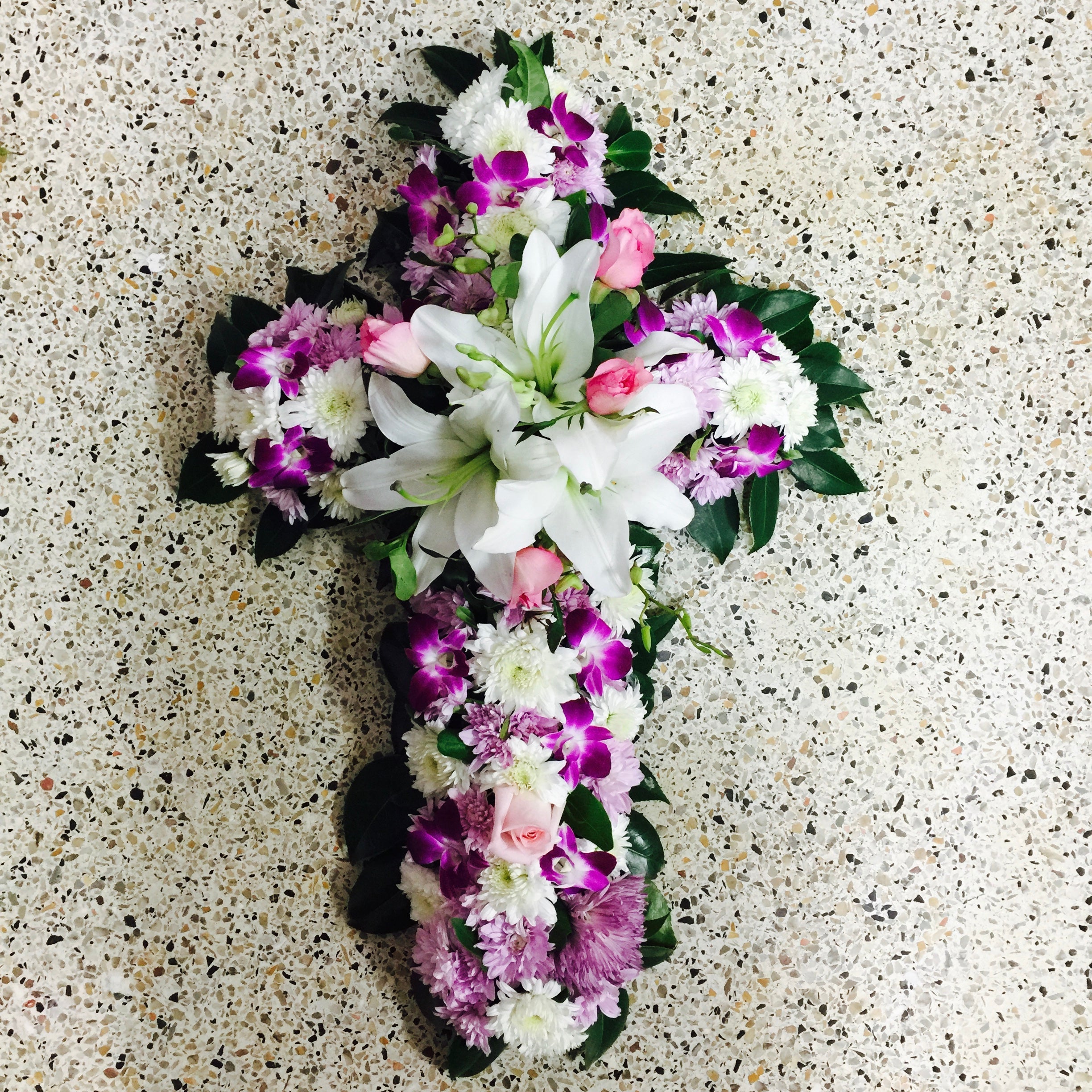 Cross Funeral Wreath