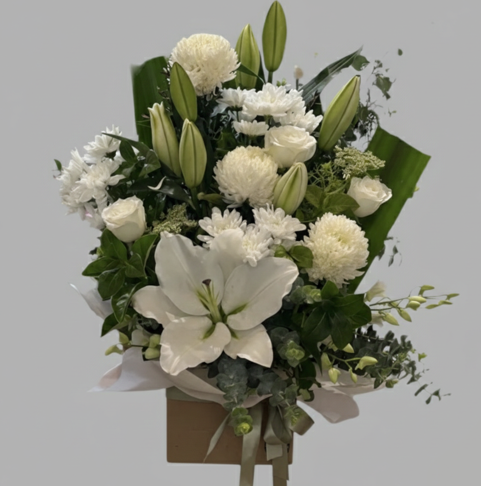 Classy White Blooms Box
