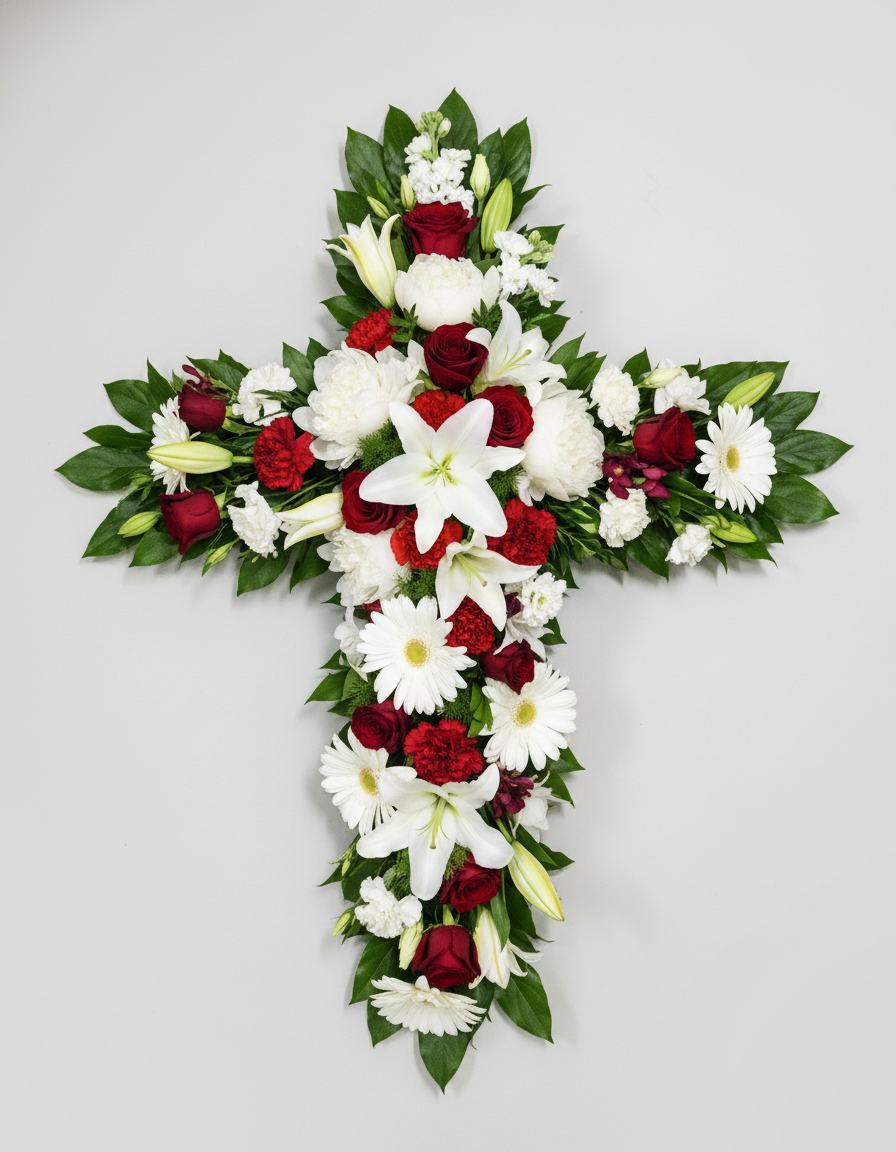 Cross Funeral Wreath