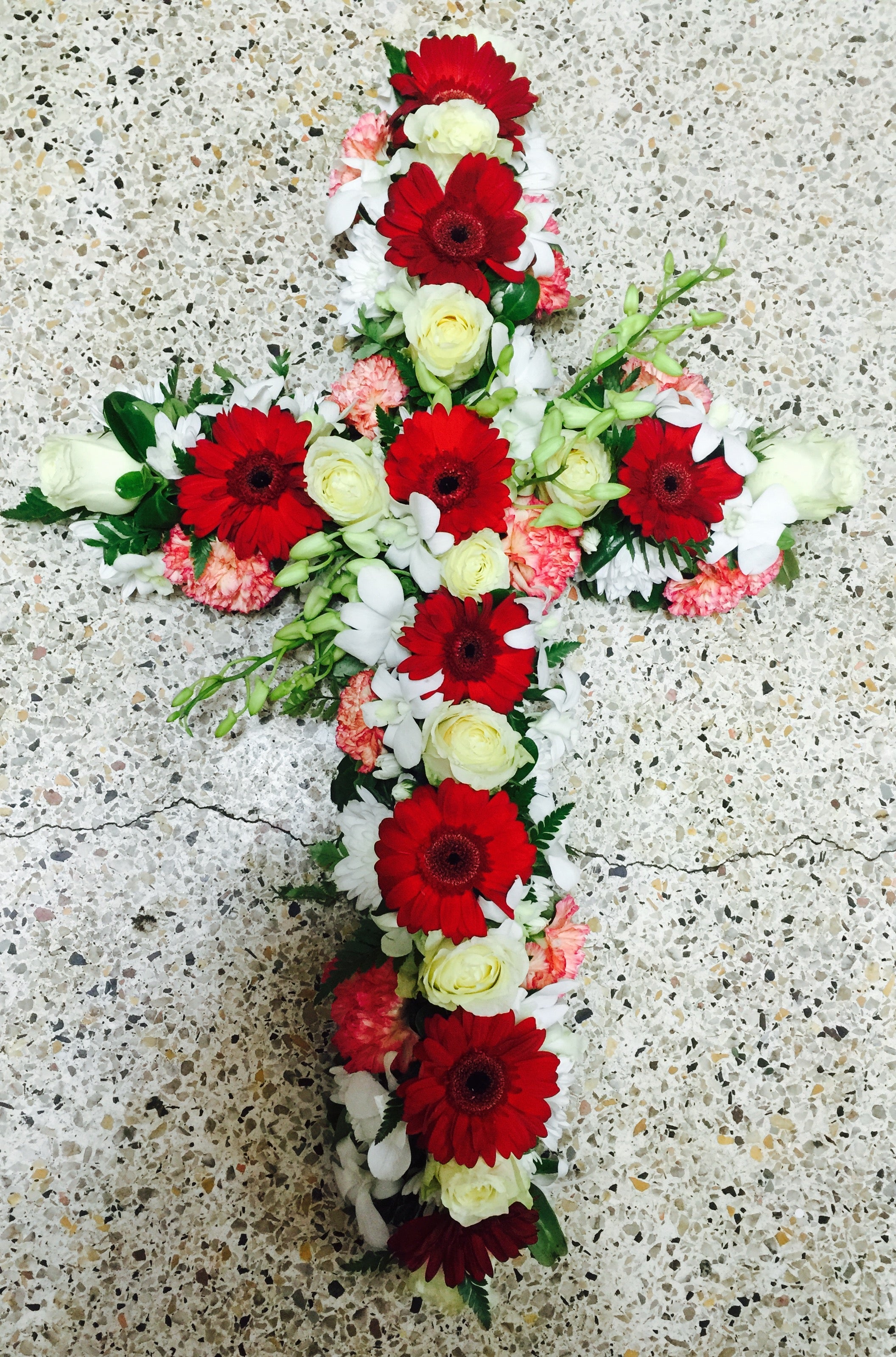 Cross Funeral Wreath