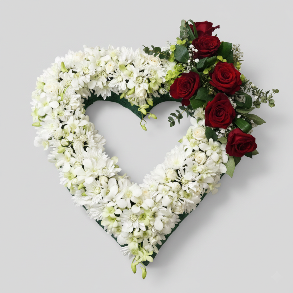 Heart Funeral Wreath