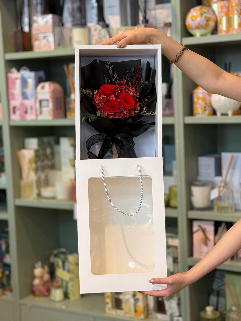 Window Box Bouquet Black